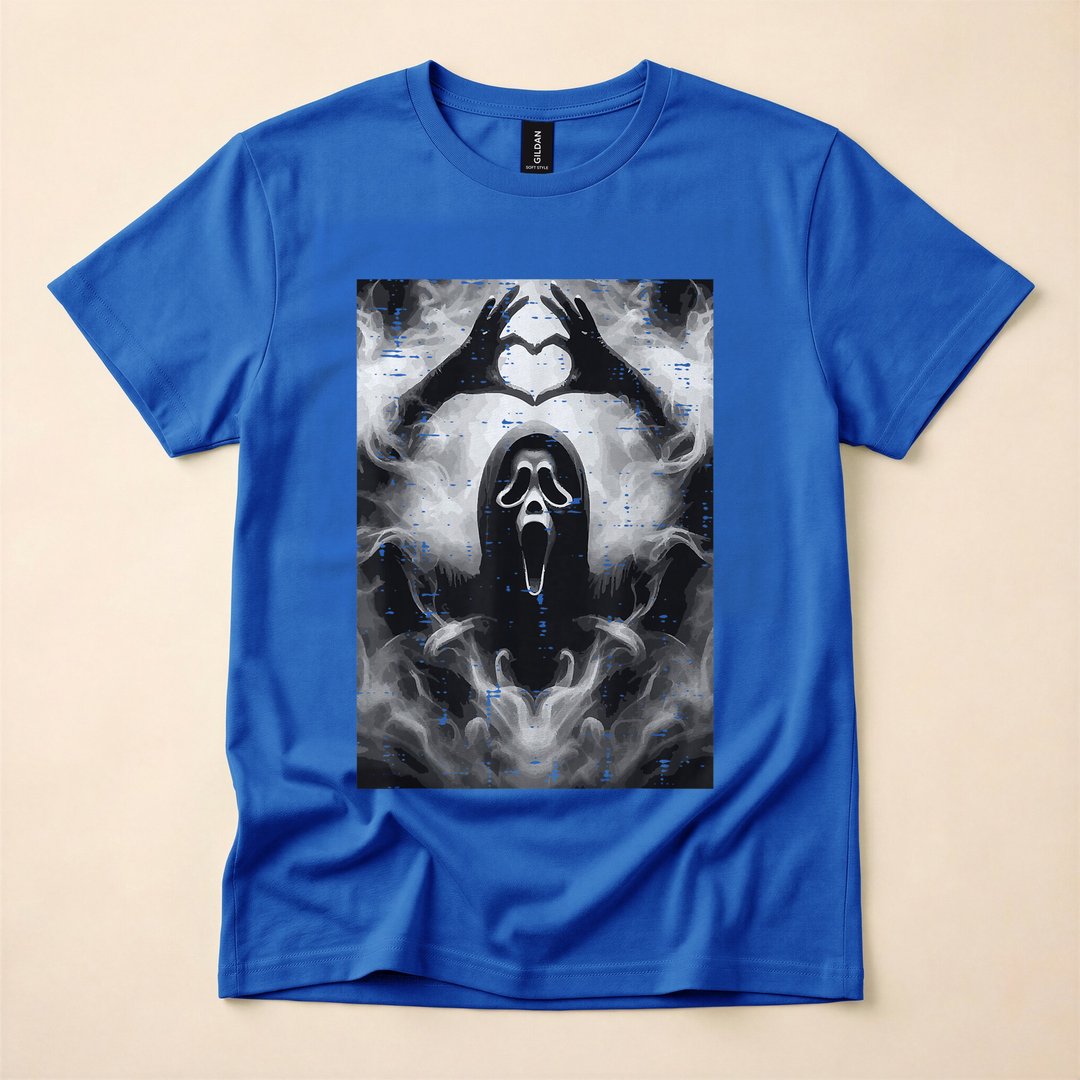 Ghost Hand Heart Spooky Halloween Costume T-Shirt - photo 3