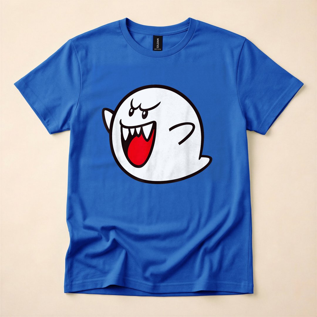 Super Mario Boo Spooky Ghost Halloween T-Shirt - photo 3