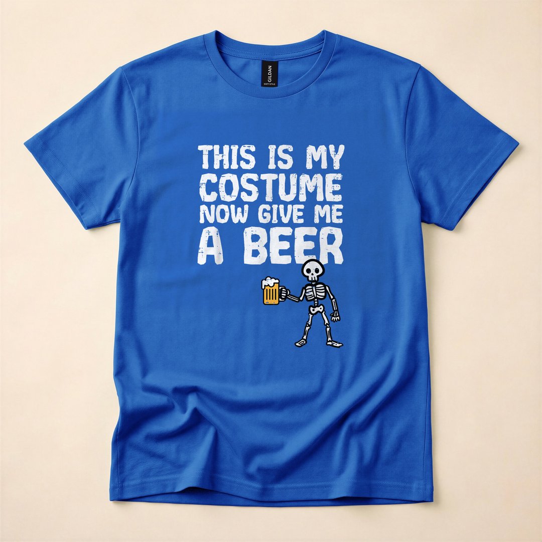 This Is My Costume Funny Skeleton Dad Halloween T-Shirt - photo 3