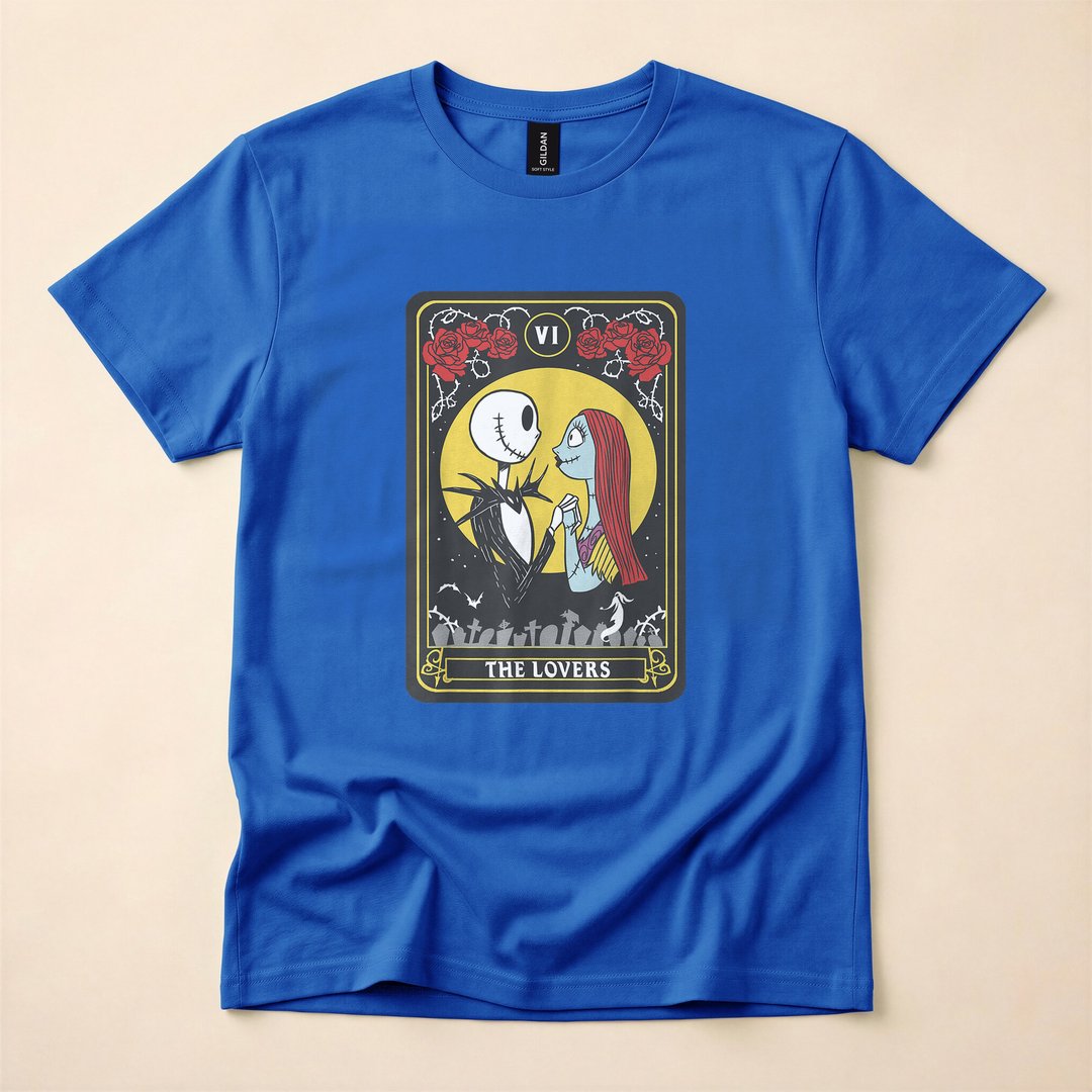 Jack and Sally The Lovers Nightmare Before Christmas T-Shirt - photo 3