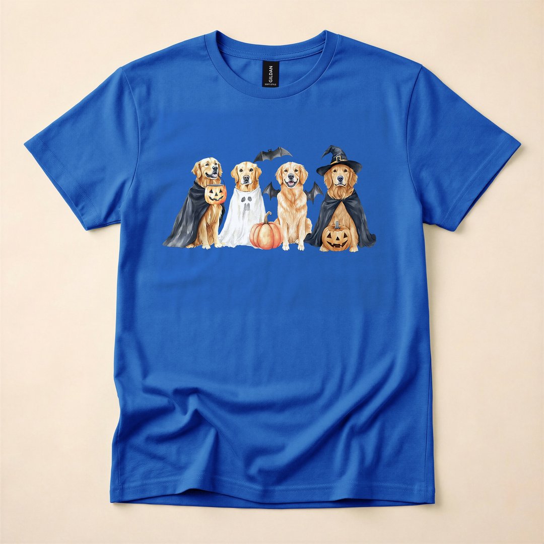 Golden Retriever Ghost Boo Witch Halloween Dog T-Shirt - photo 3