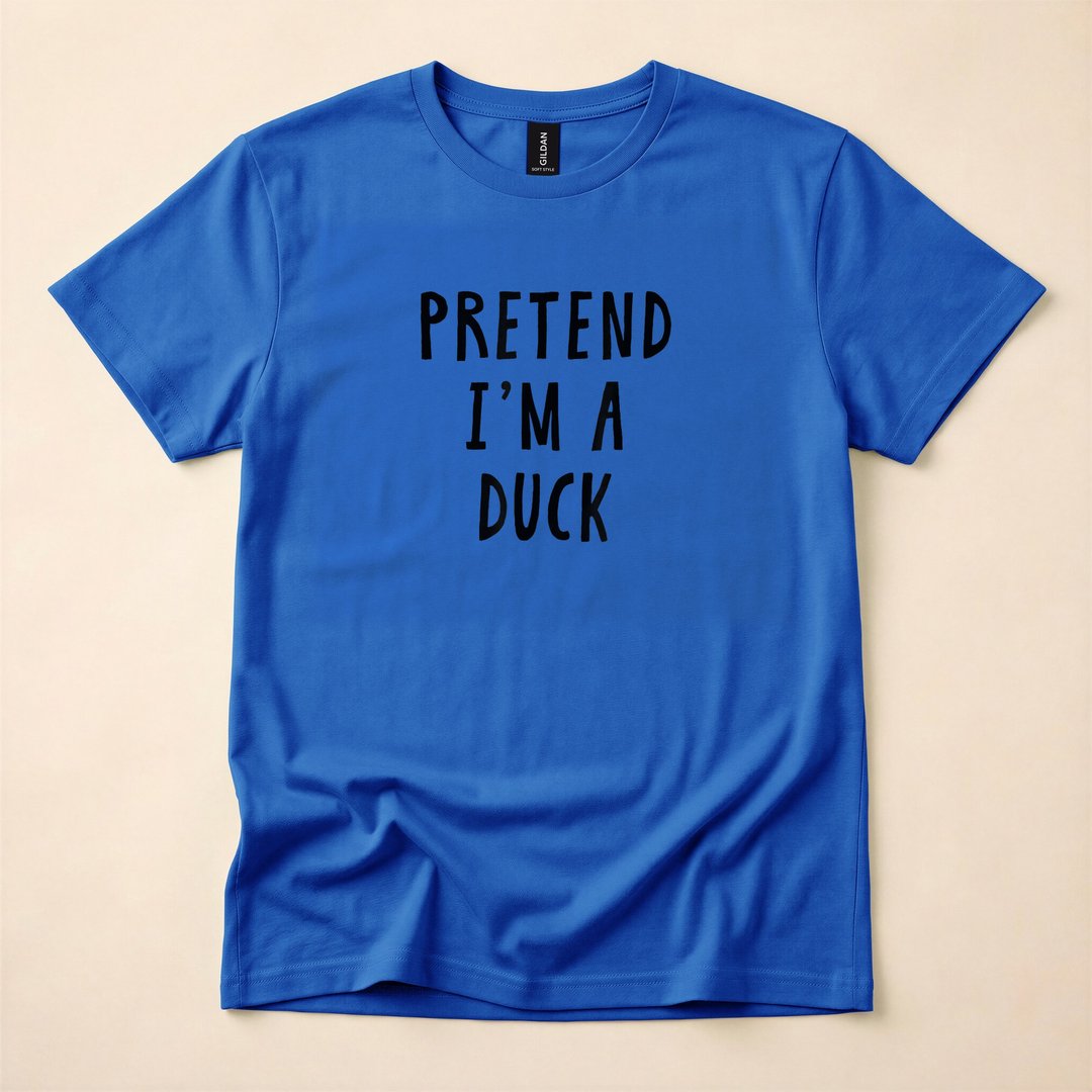 Pretend I'm a Duck Funny Last-Minute Halloween Costume T-Shirt - photo 4