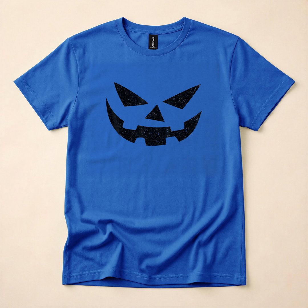 Jack-O'-Lantern Carved Pumpkin Face Halloween T-Shirt - photo 4