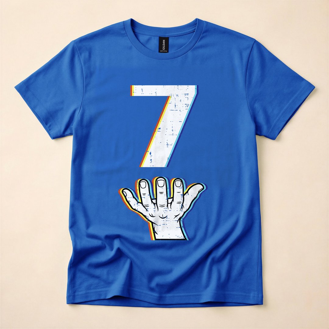 Number 7 Matching 6-7 Meme Halloween Costume T-Shirt - photo 3