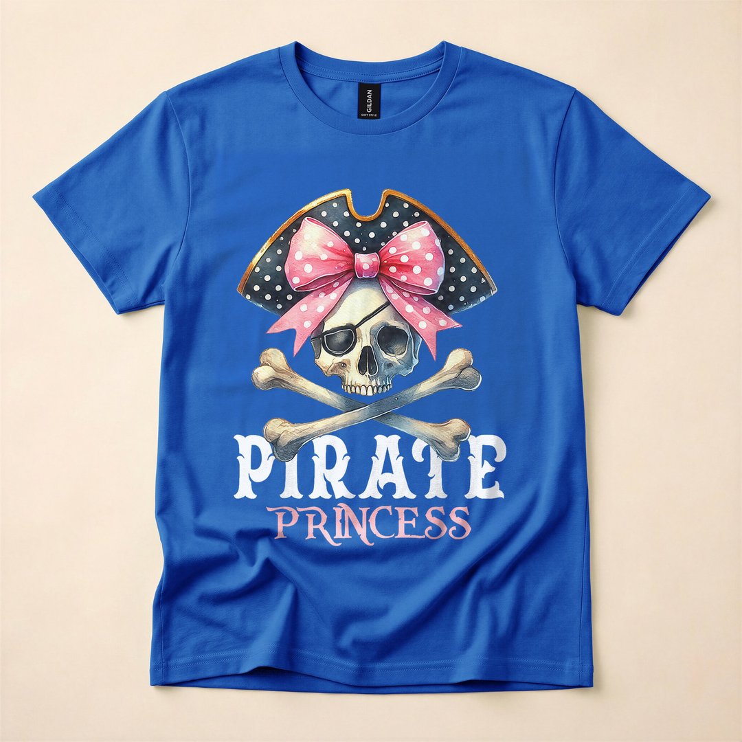 Pirate Princess Coquette Bow Halloween Costume T-Shirt - photo 3