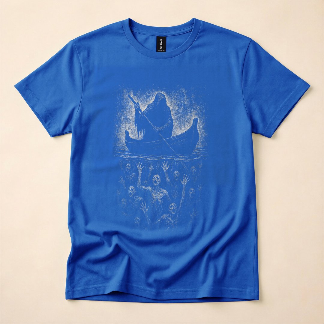 Charon Reaper Underworld Goth Horror Mythology T-Shirt - photo 3