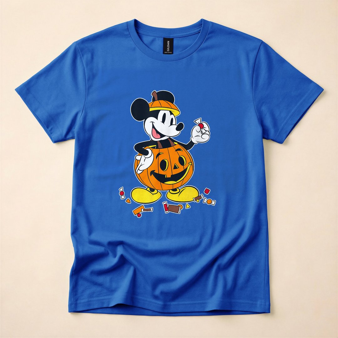 Mickey and Friends Pumpkin Halloween Costume T-Shirt, Cute Spooky Season Party Tee - photo 3
