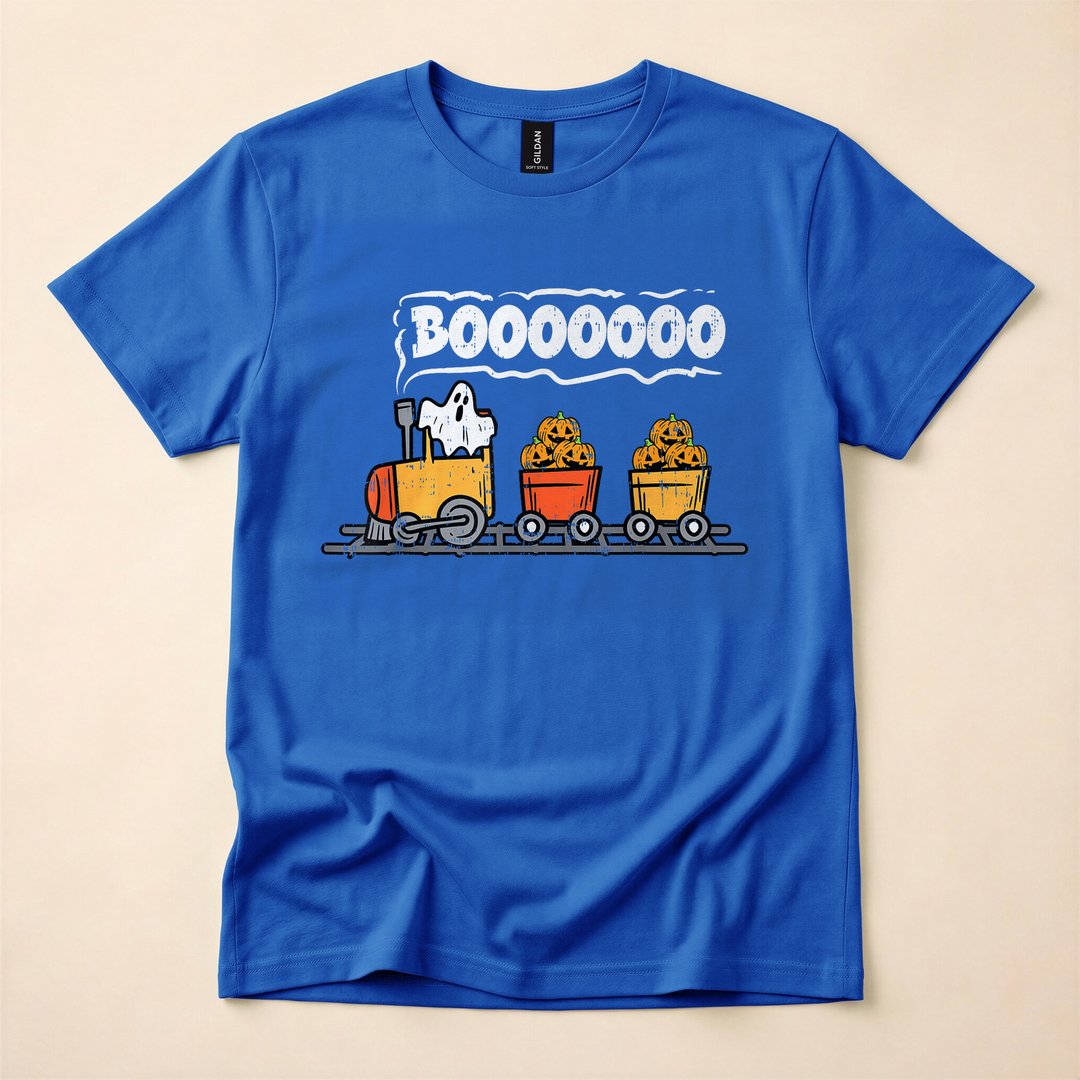 Halloween Ghost Boo Train Kids Costume T-Shirt - photo 3