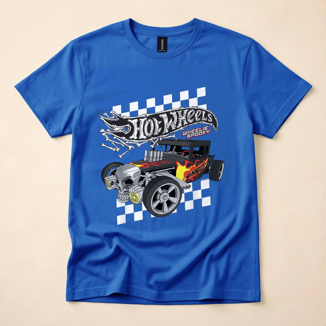 Hot Wheels Bone Shaker Wheelie Spooky T-Shirt - photo 3