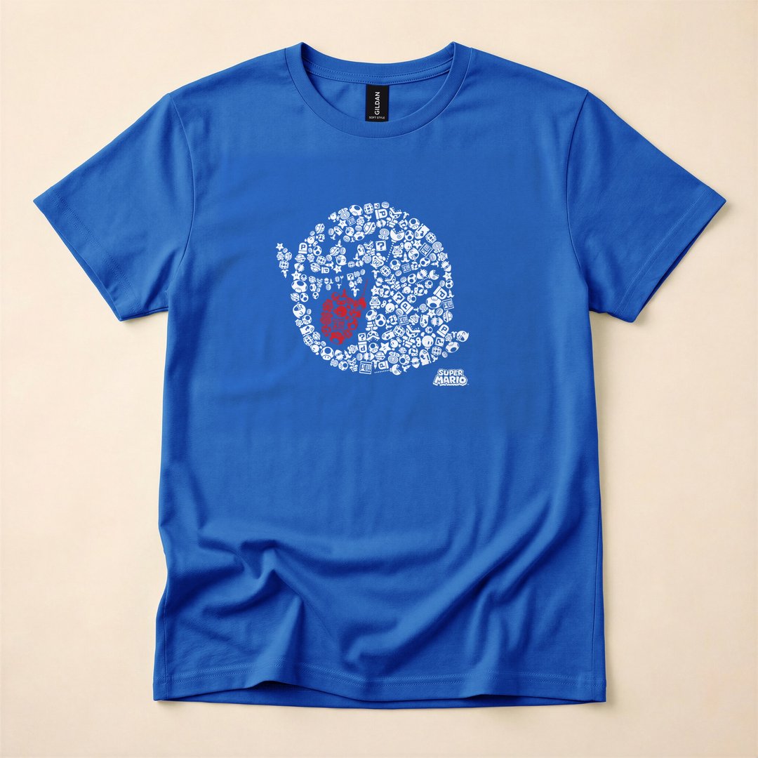 Super Mario Boo Ghost Portrait Nintendo T-Shirt - photo 3
