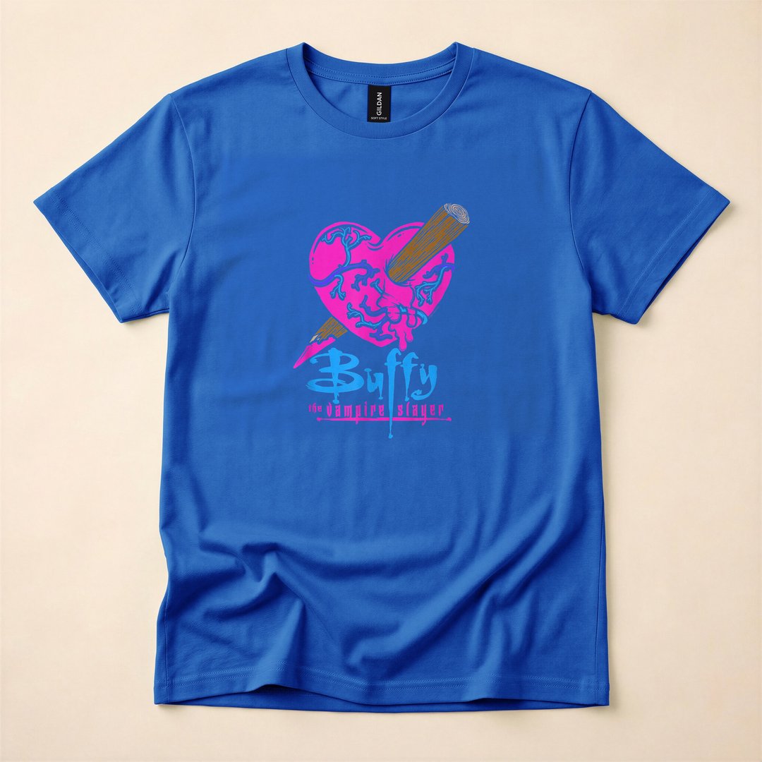 Buffy The Vampire Slayer Colorful Staked Heart T-Shirt - photo 3