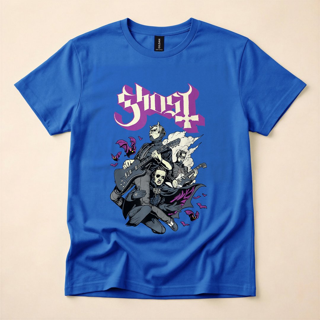 Ghost Bats and Band Spooky Occult T-Shirt - photo 3