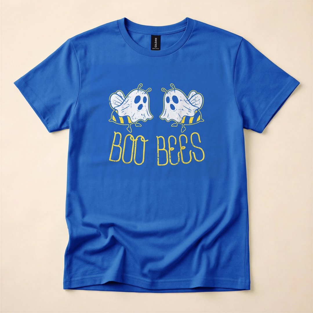 Boo Bees Funny Matching Couple Halloween Costume T-Shirt - photo 3