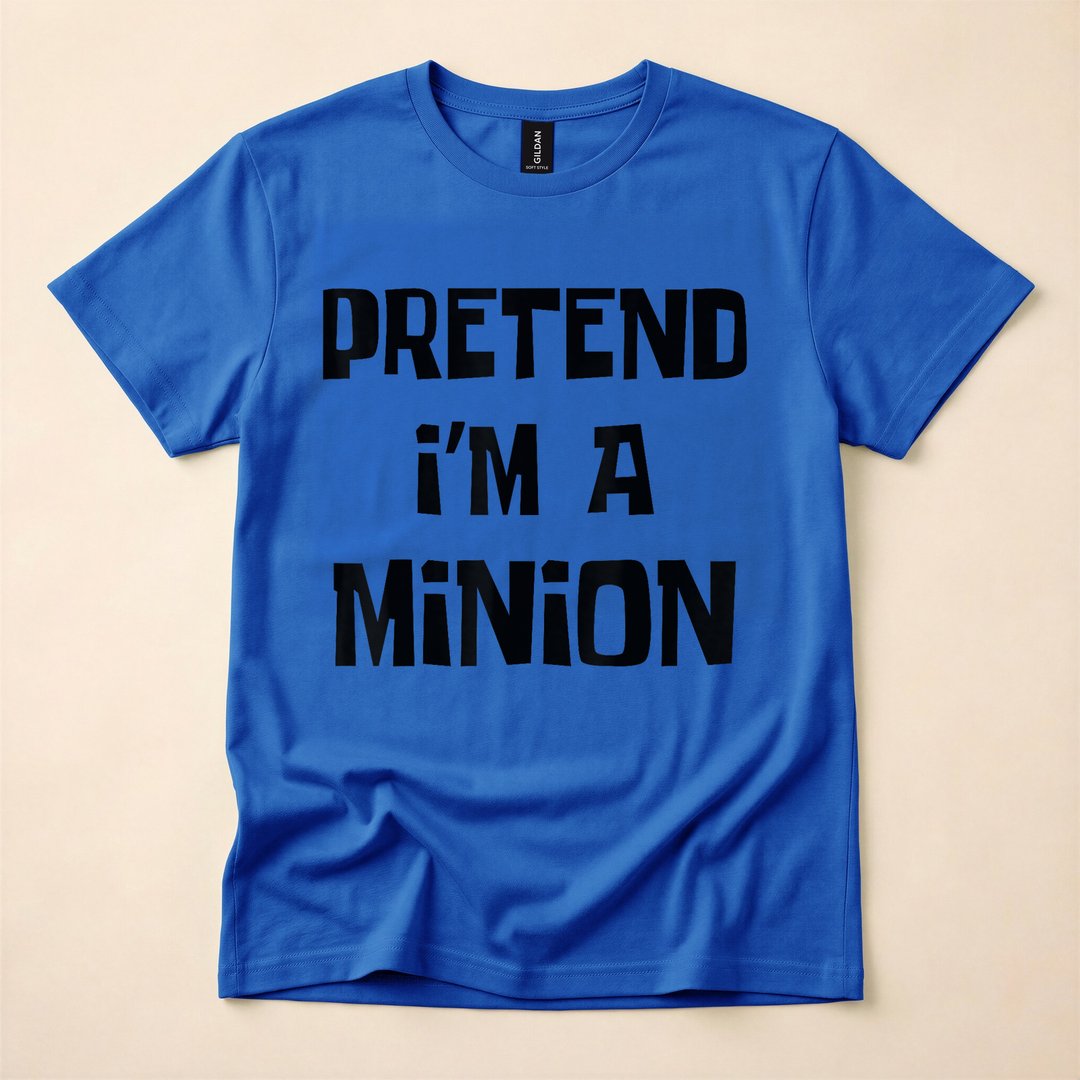 Pretend I'm A Minion Funny Halloween Costume Party T-Shirt - photo 4