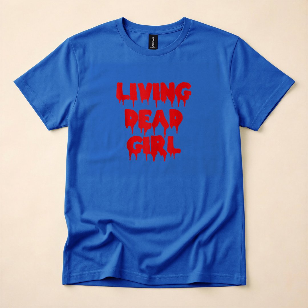 Dripping Blood Zombie Living Dead Girl Halloween T-Shirt - photo 3