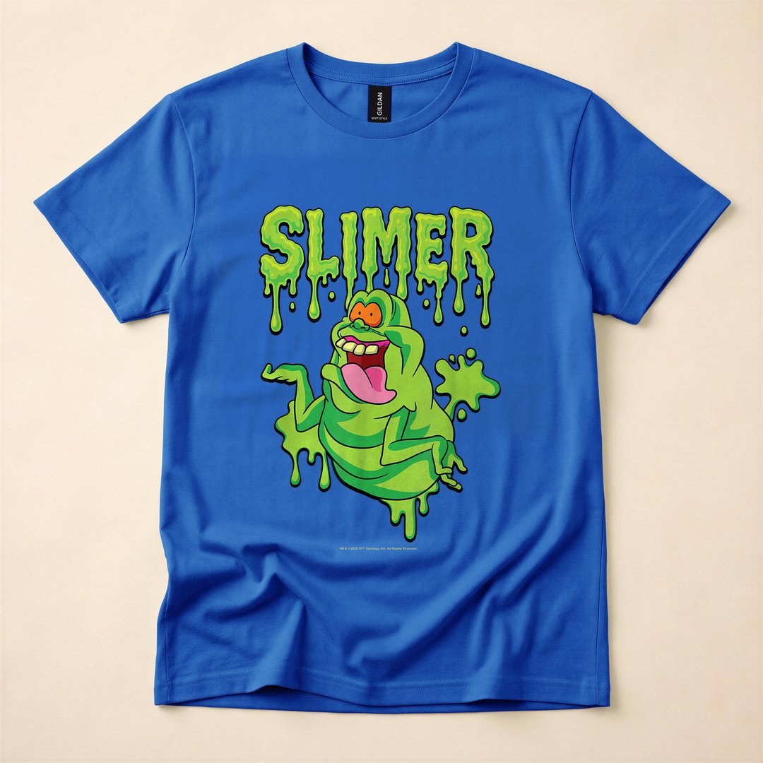 The Real Ghostbusters Slimer Retro 80s Cartoon T-Shirt - photo 3
