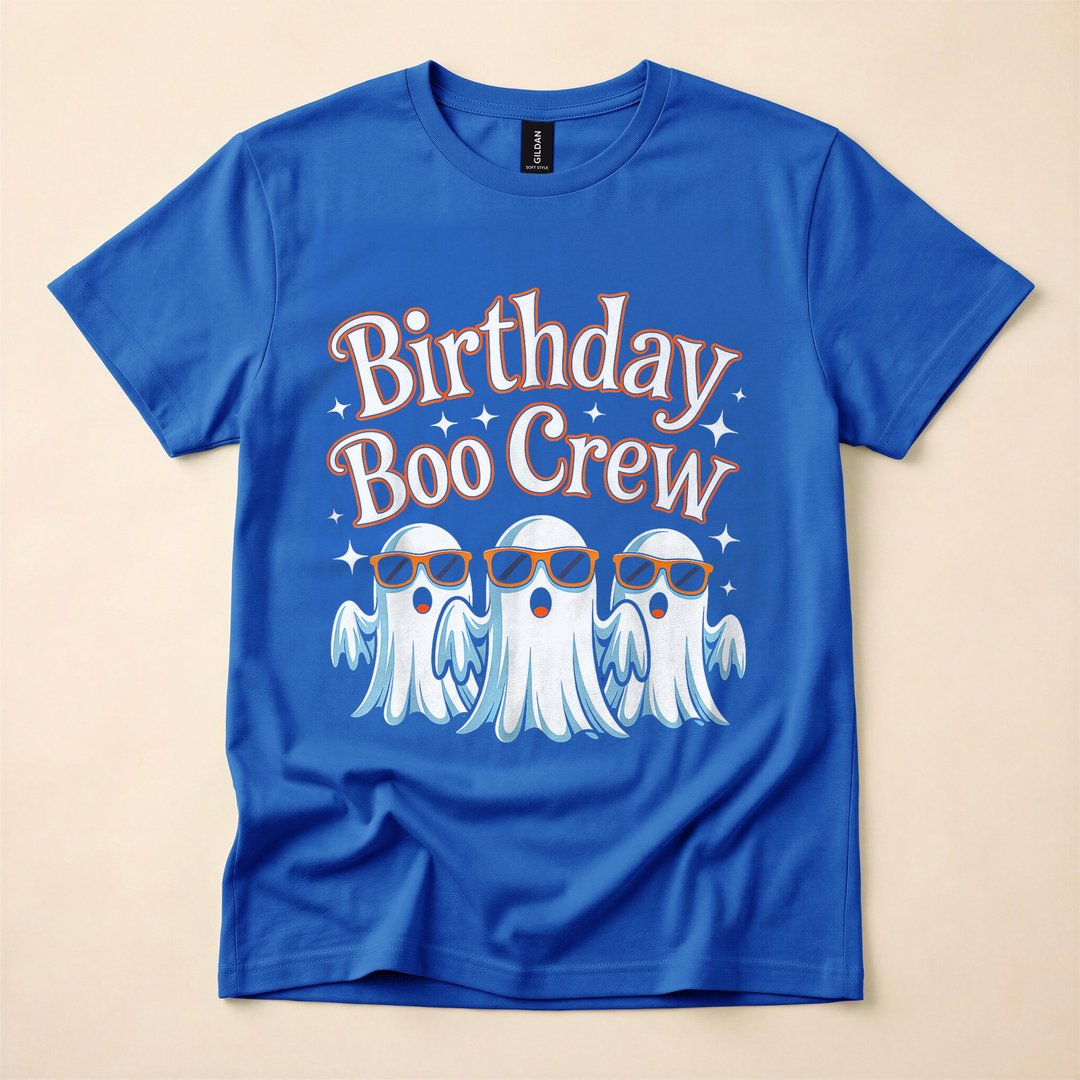 Birthday Boo Crew Matching Halloween Ghost Party T-Shirt - photo 3