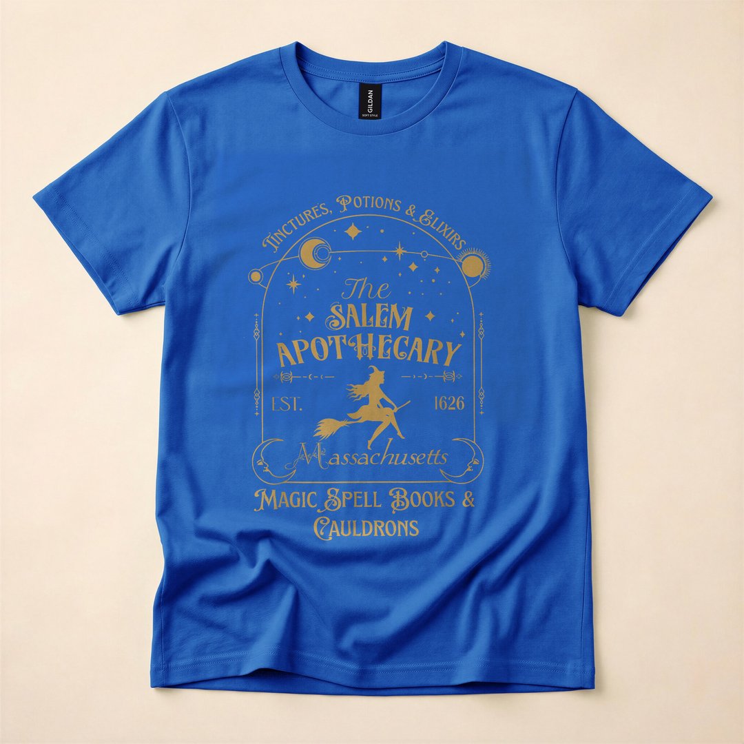 Salem Apothecary Boho Celestial Witchy Halloween T-Shirt - photo 3