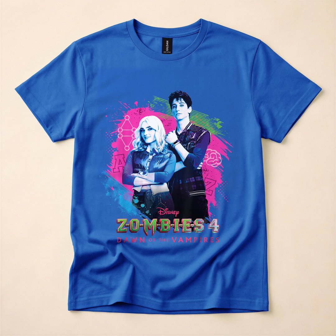 Disney ZOMBIES 4 Dawn of the Vampires Zed and Addison T-Shirt - photo 3