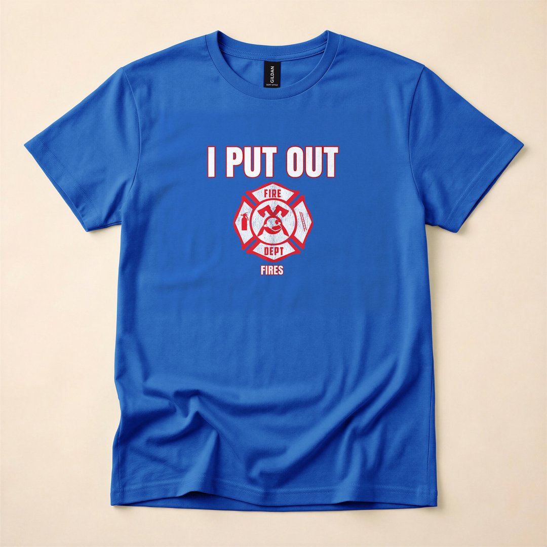 Funny Firefighter I Put Out Fires Halloween Costume T-Shirt - photo 3