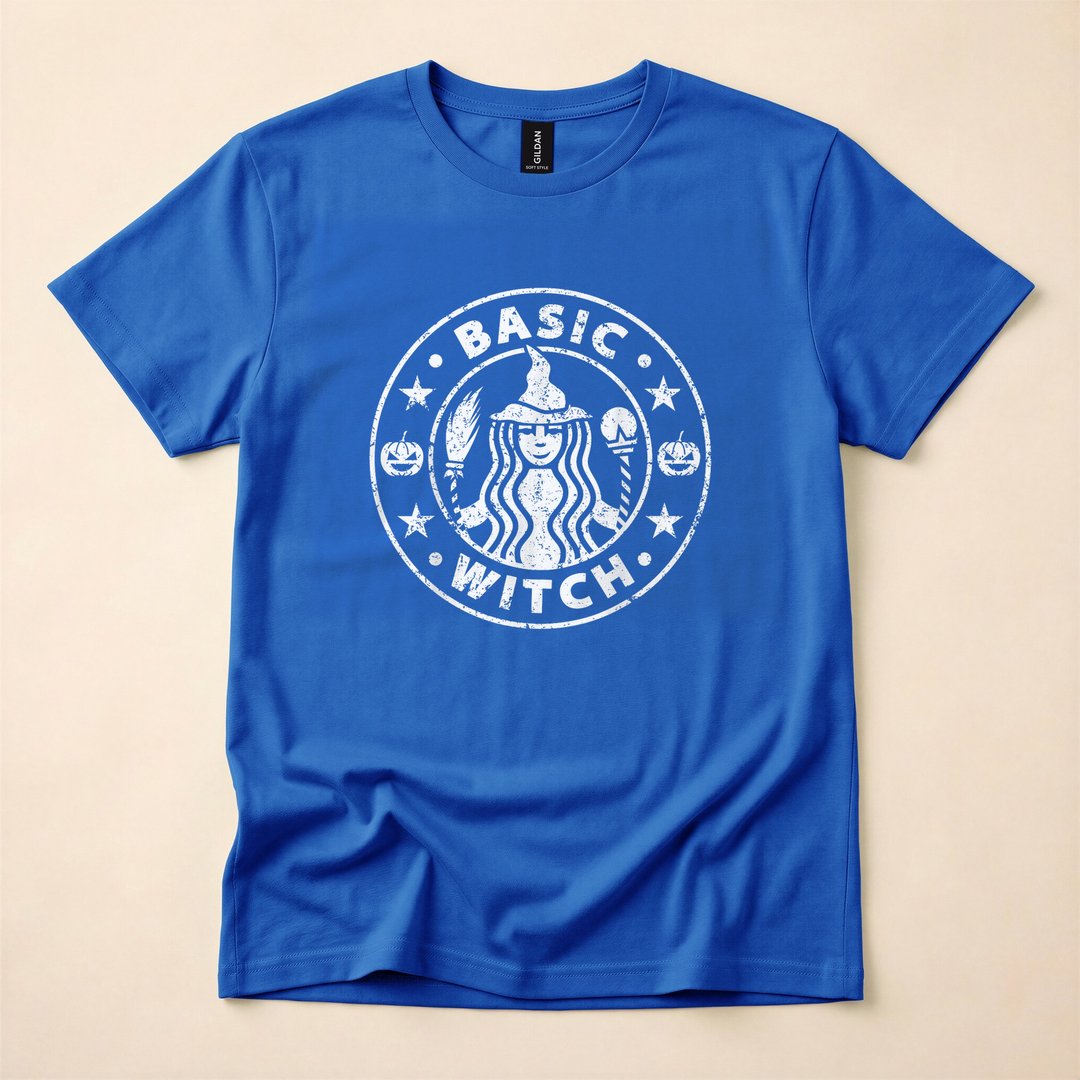 Basic Witch Funny Minimalist Halloween T-Shirt - photo 3