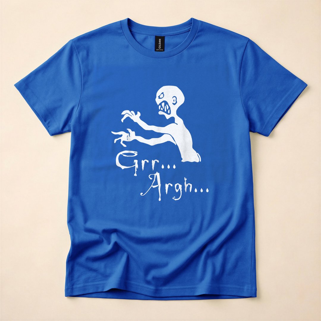 Zombie Grr Argh Funny Undead Groan Halloween T-Shirt - photo 3