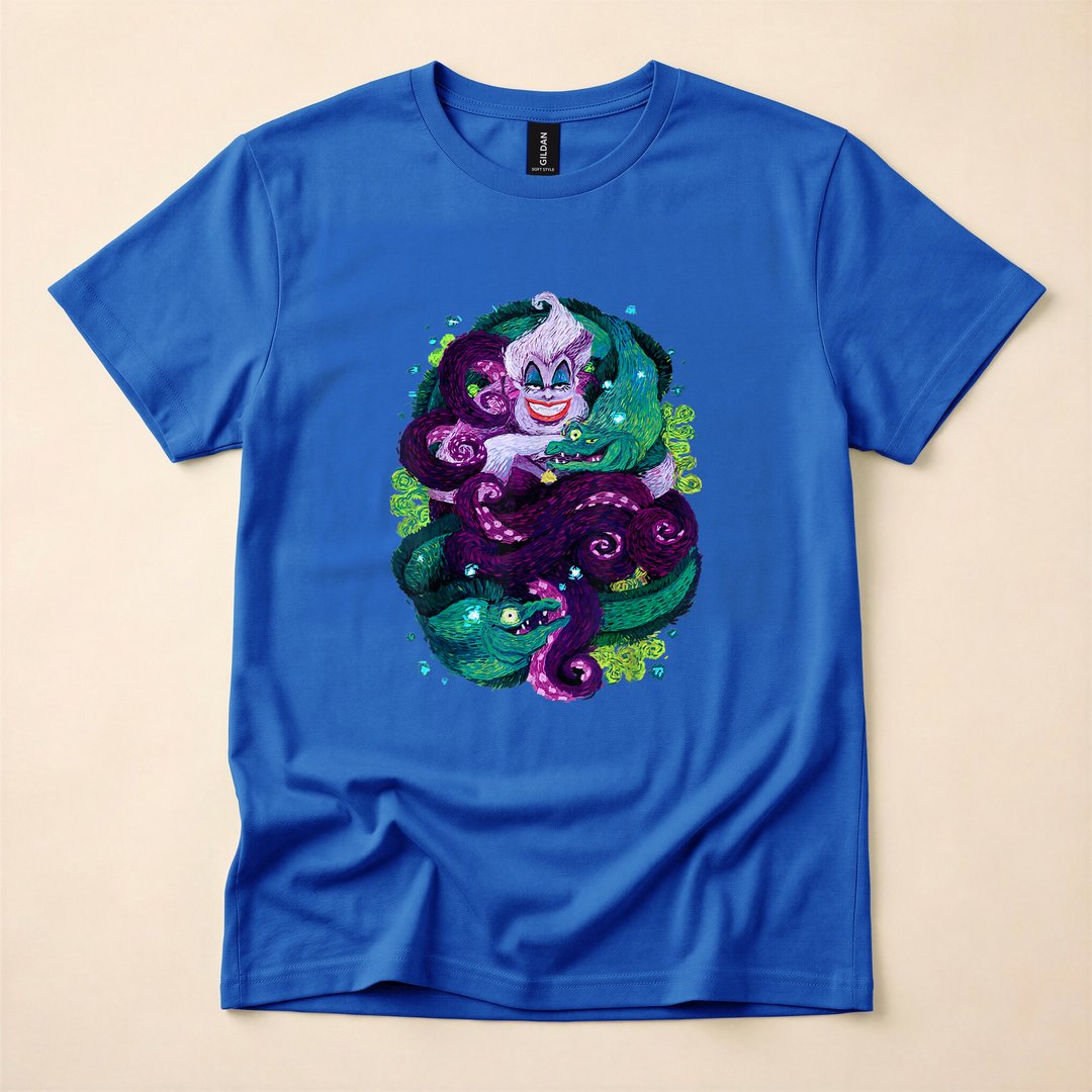 Ursula the Sea Witch Little Mermaid Painting T-Shirt - photo 3
