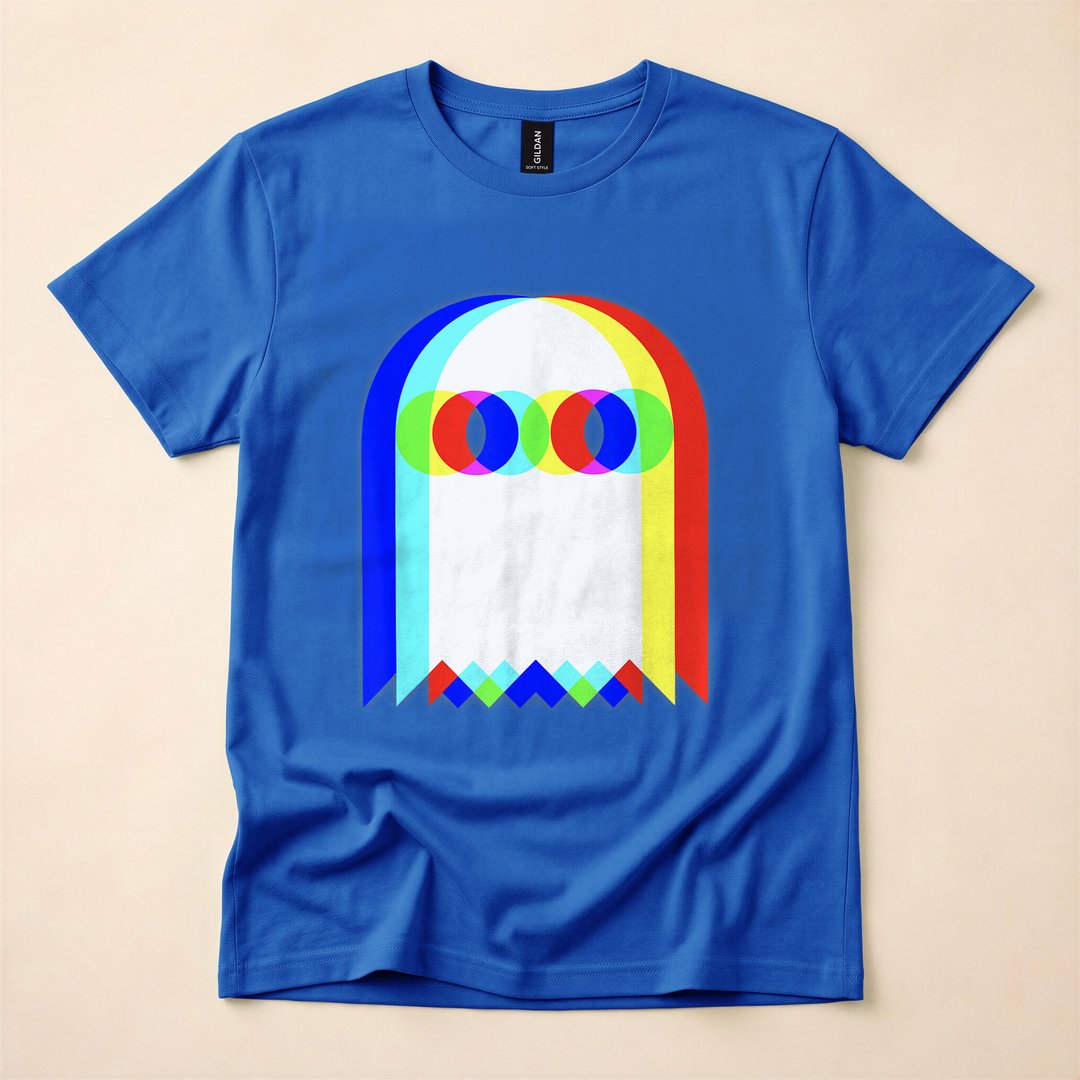 Vaporwave Ghost Retro Halloween Techno T-Shirt - photo 3