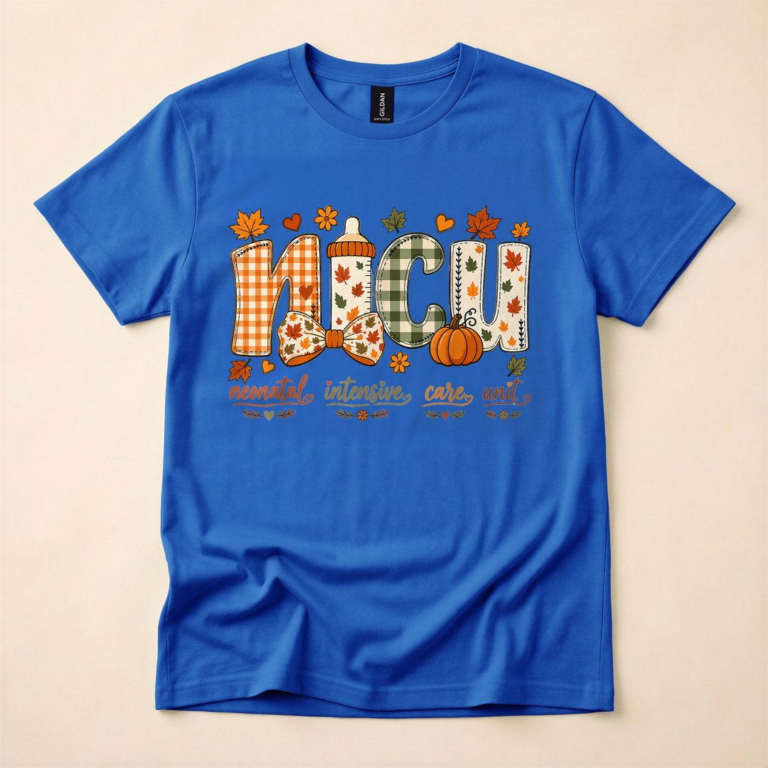 NICU Nurse Pumpkin Fall Neonatal Halloween T-Shirt - photo 3