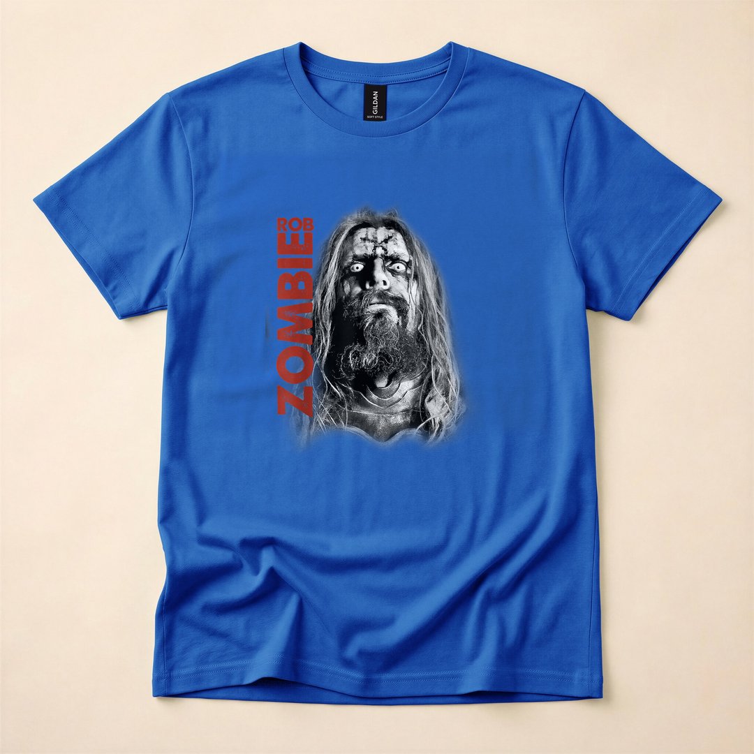 Rob Zombie Unmasked Face Horror Portrait T-Shirt - photo 3