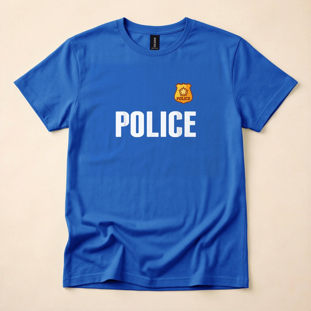 Police Officer Halloween Costume Kids Cop T-Shirt - photo 3