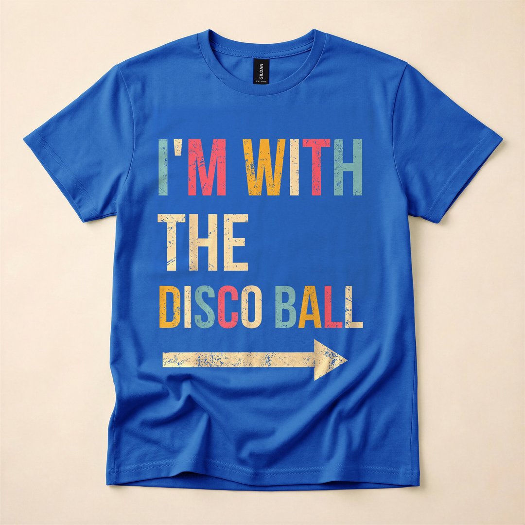 I'm With the Disco Ball Halloween Costume T-Shirt - photo 3