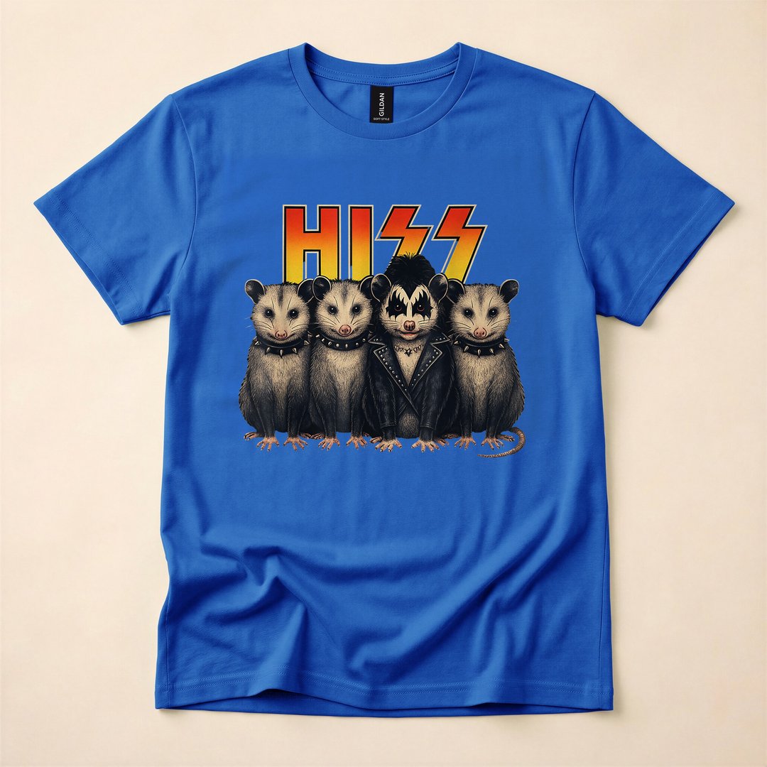 Hiss Possum Rock Band Halloween Costume T-Shirt - photo 3