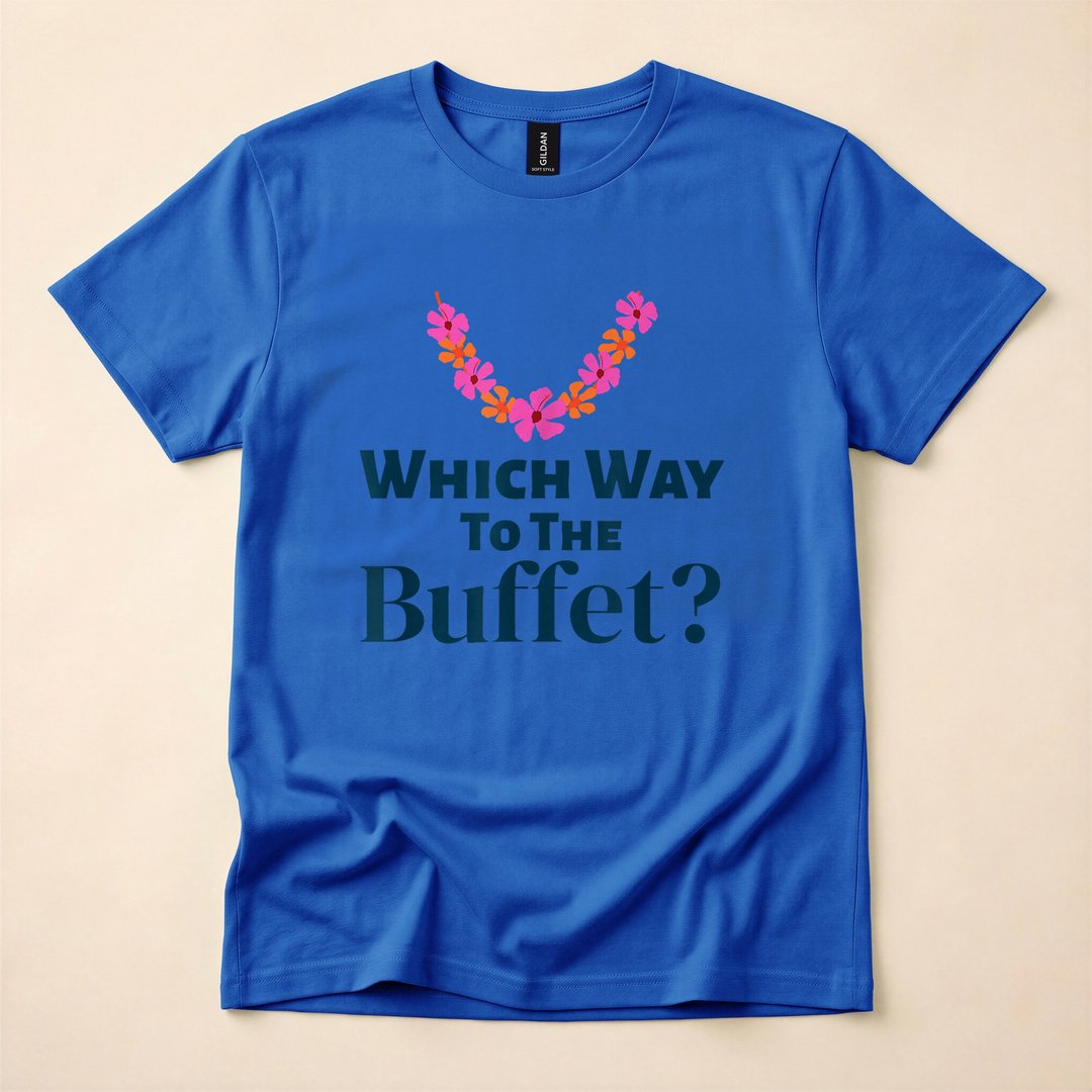 Tacky Tourist Which Way to the Buffet Halloween Costume T-Shirt - photo 4