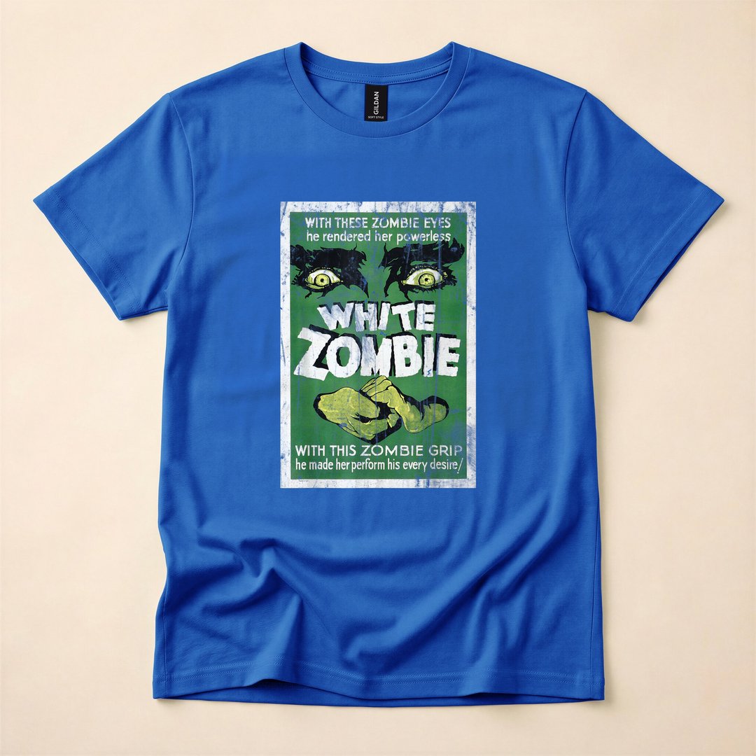 Vintage White Zombie 1932 Horror Movie Poster T-Shirt - photo 3