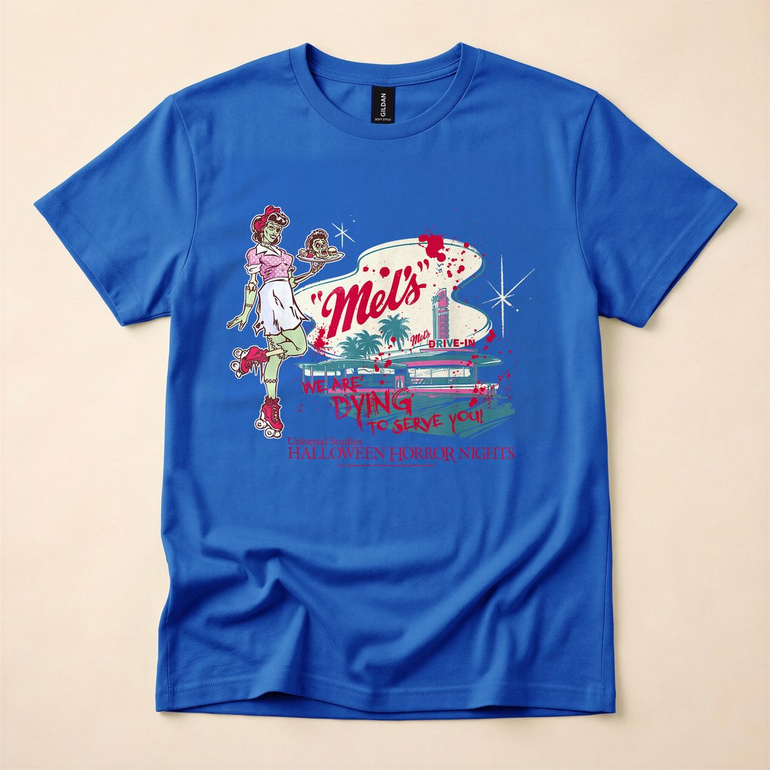 Zombie Carhop Retro Diner Halloween T-Shirt - photo 3