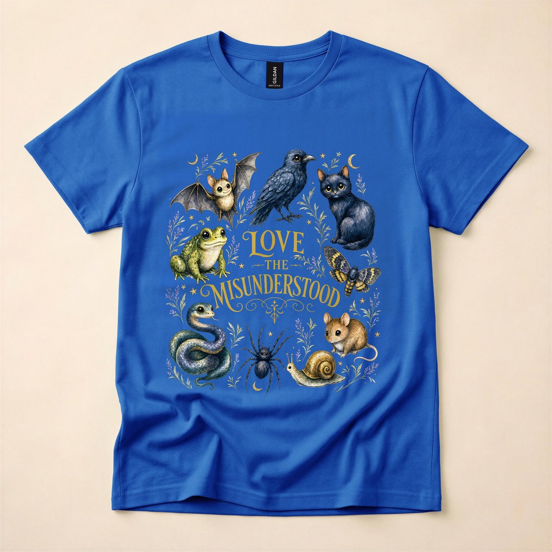 Love the Misunderstood Bats Ravens Spiders Spooky T-Shirt - photo 4