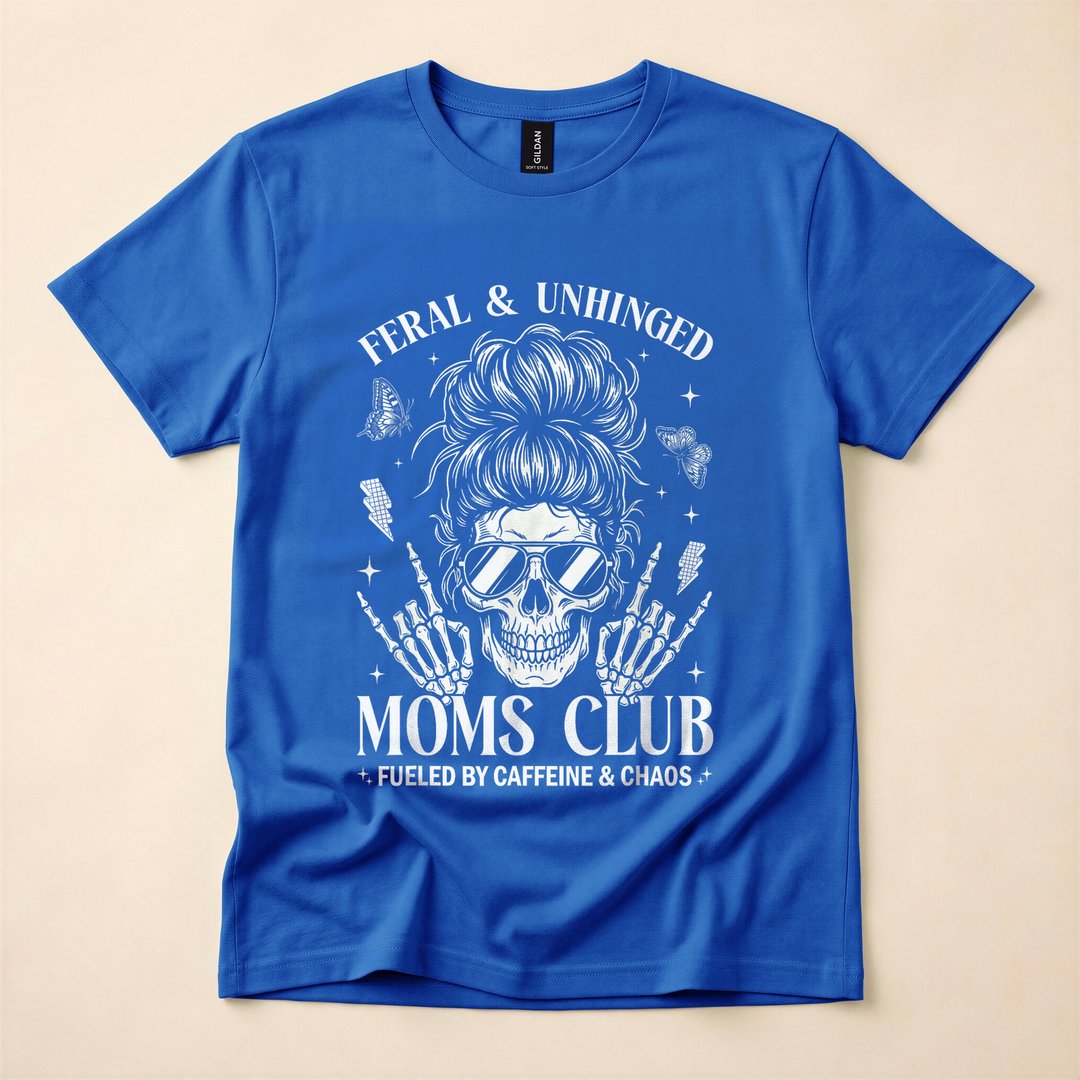 Feral and Unhinged Moms Club Skeleton Coffee T-Shirt - photo 3