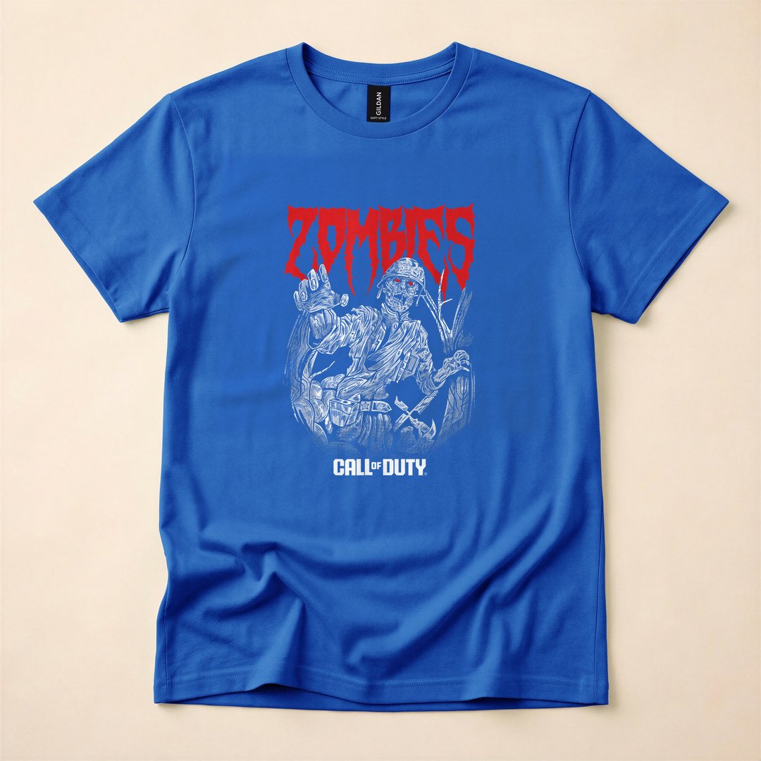 Call of Duty Zombies Retro Gaming Horror T-Shirt - photo 3