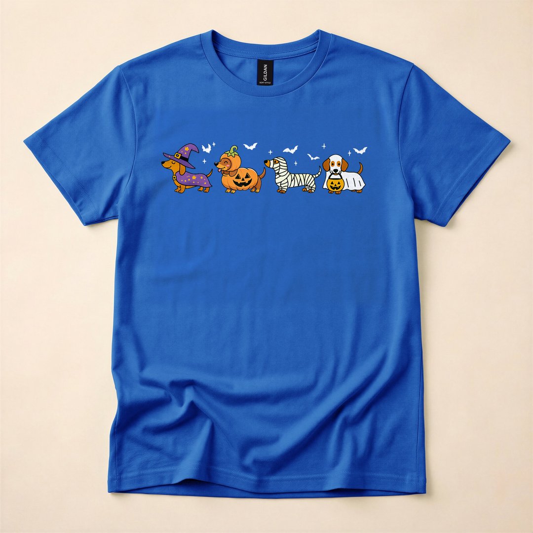 Cute Dachshund Ghost Pumpkin Halloween Dog T-Shirt - photo 3