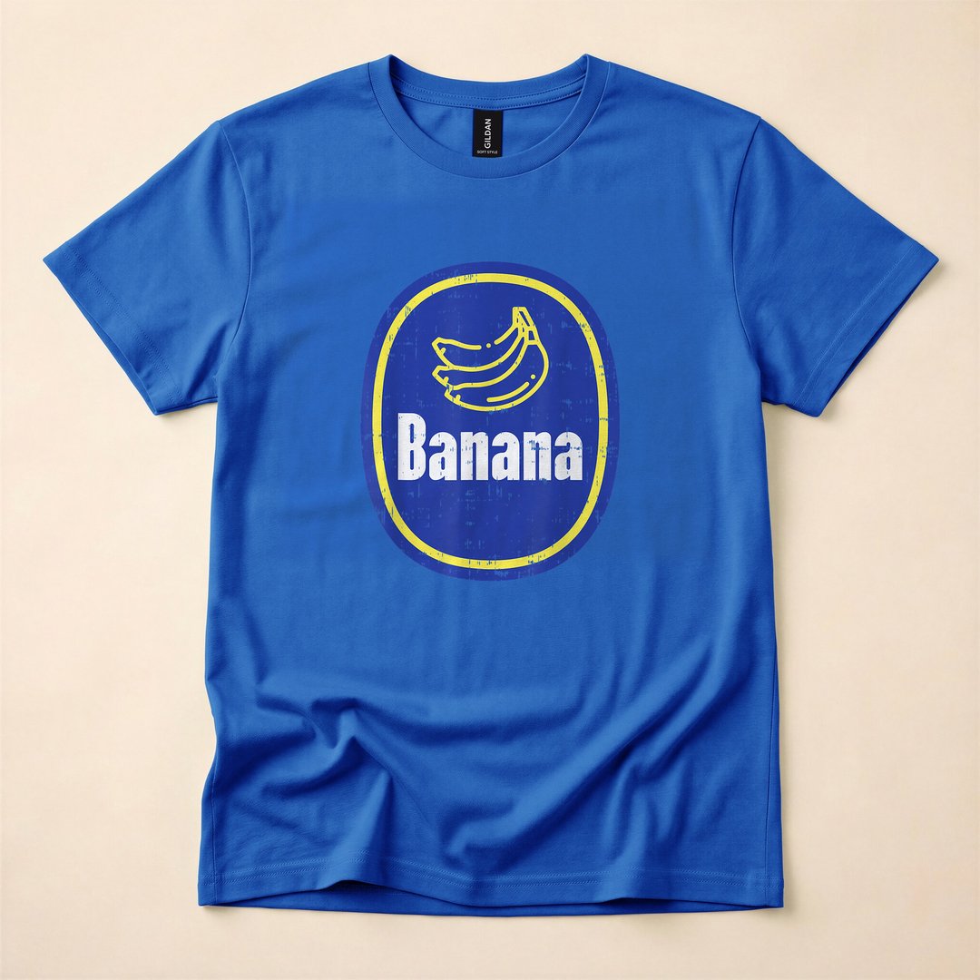 Banana Sticker Lazy Last-Minute Halloween Costume T-Shirt - photo 4