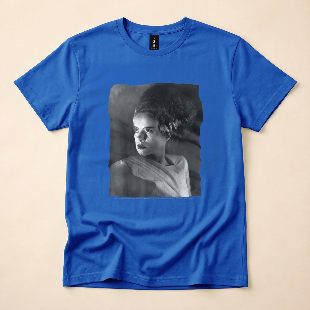 Bride of Frankenstein Classic Portrait Halloween T-Shirt - photo 3