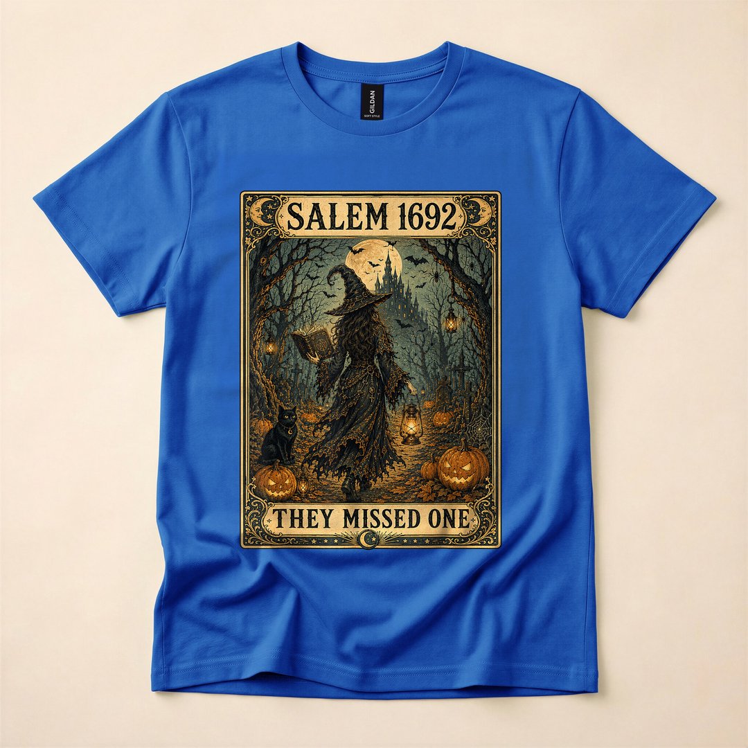 Salem 1692 They Missed One Tarot Card Witch T-Shirt - photo 3