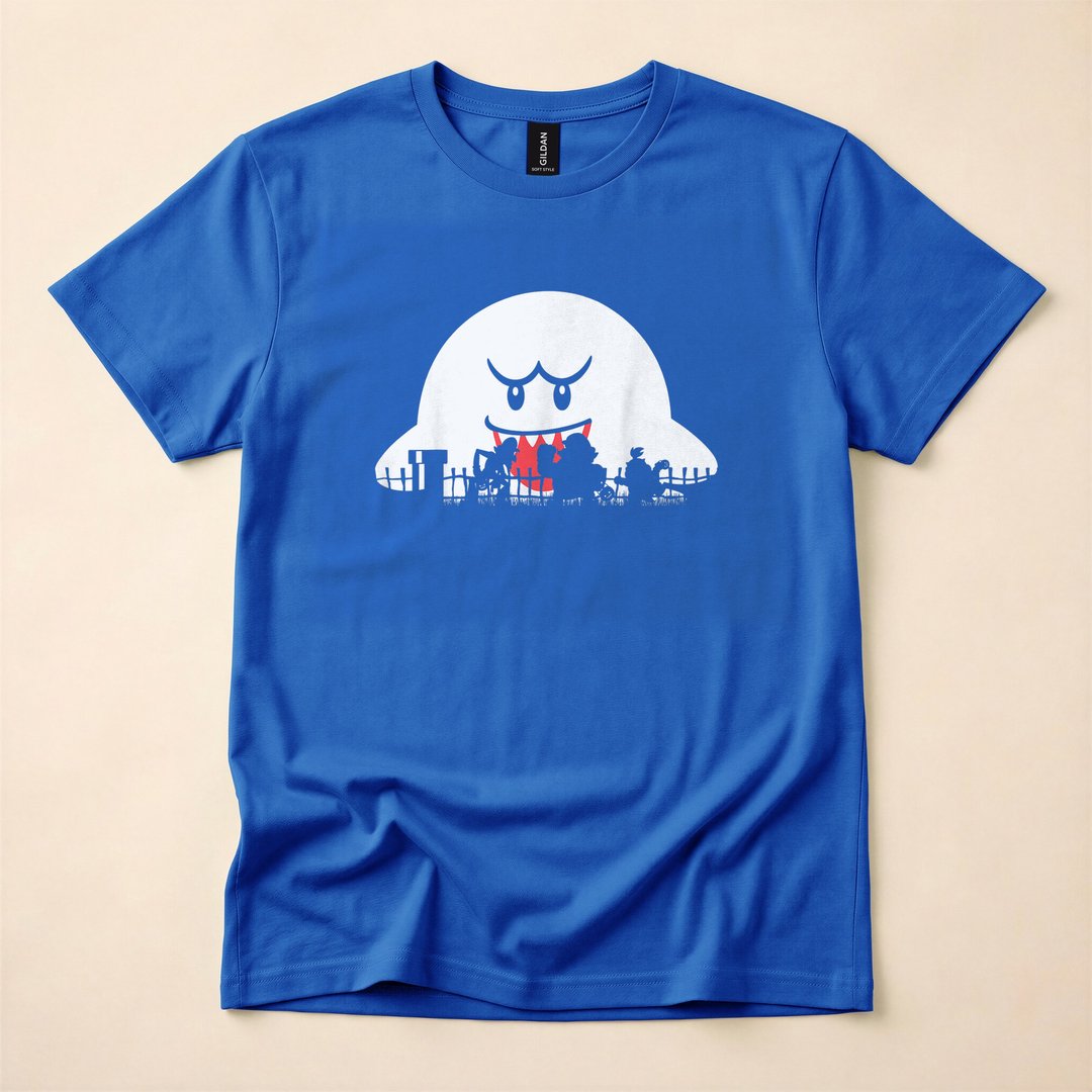 Super Mario Boo Ghost Trick or Treat Halloween T-Shirt - photo 3