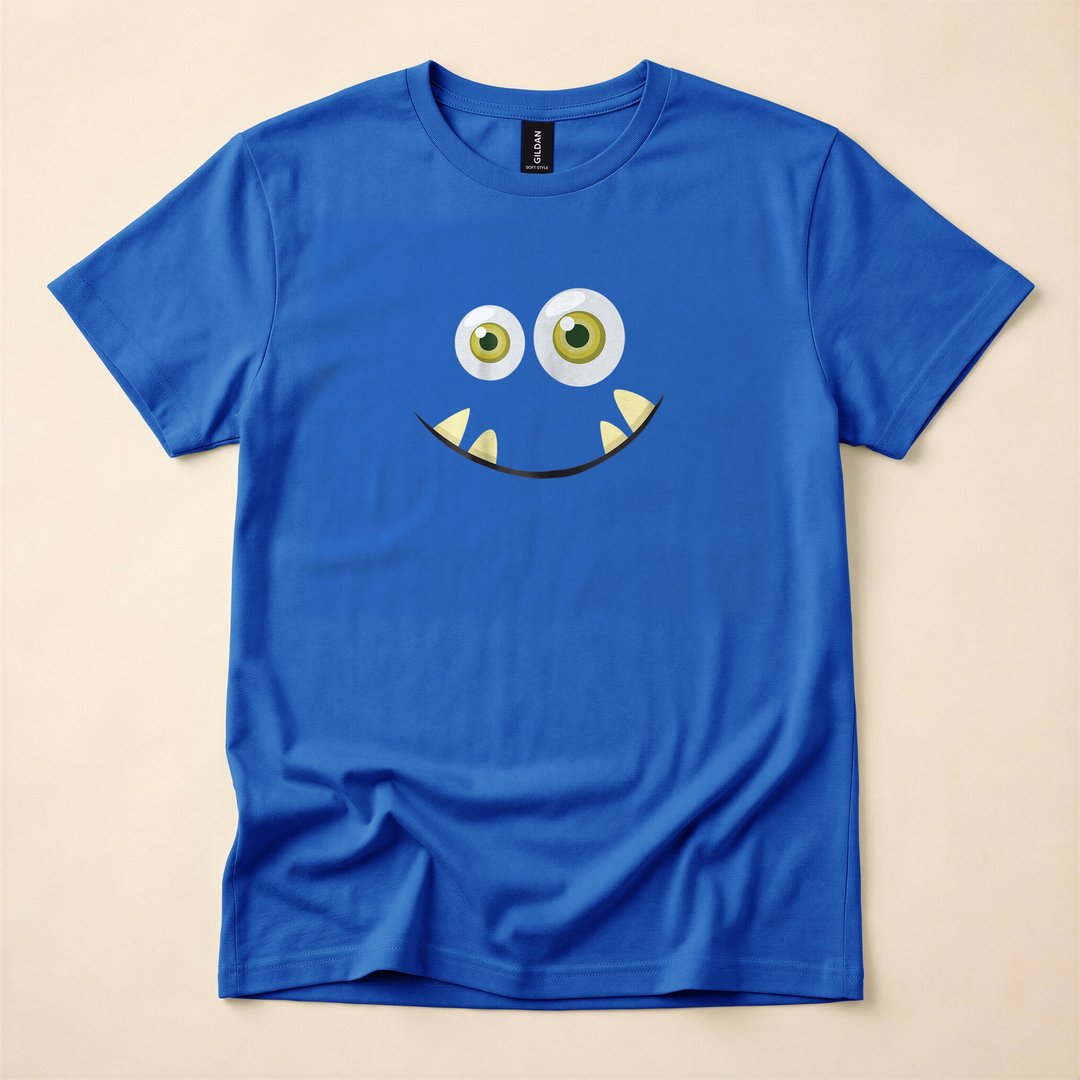 Scary Cute Monster Face Halloween Costume T-Shirt - photo 3