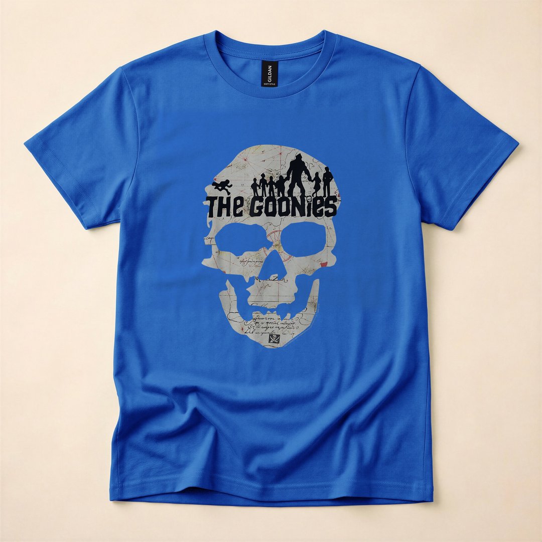 Goonies Skeleton Treasure Map Poster Halloween T-Shirt - photo 3