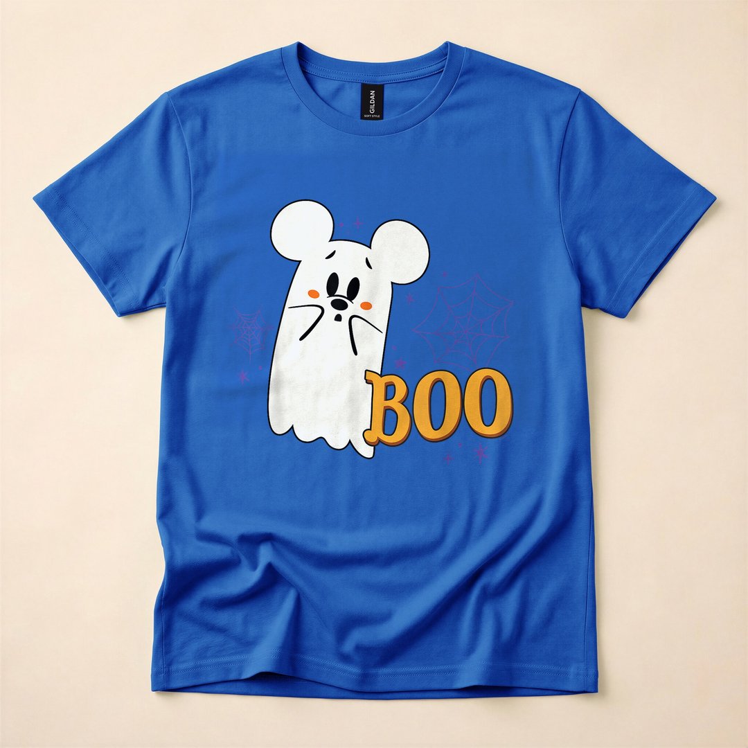 Mickey Mouse Cute Little Ghost Boo Halloween T-Shirt - photo 3