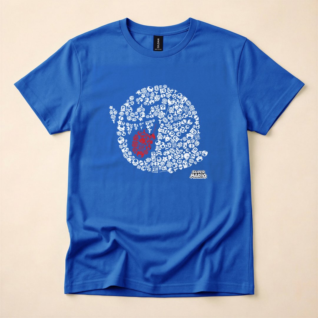 Super Mario Boo Ghost Portrait Halloween T-Shirt - photo 3