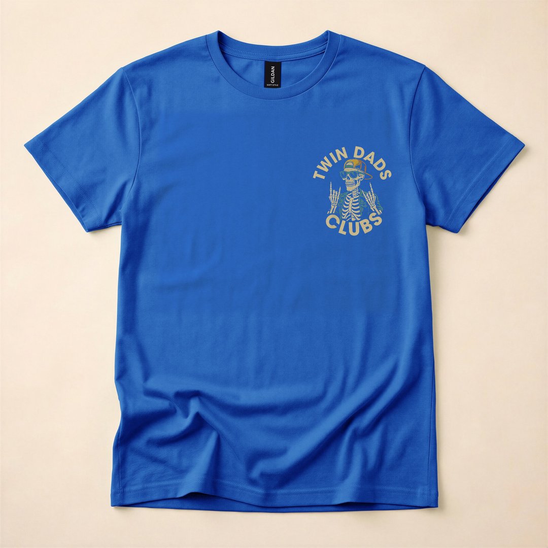 Skeleton Twin Dads Club Overachiever Halloween T-Shirt - photo 3