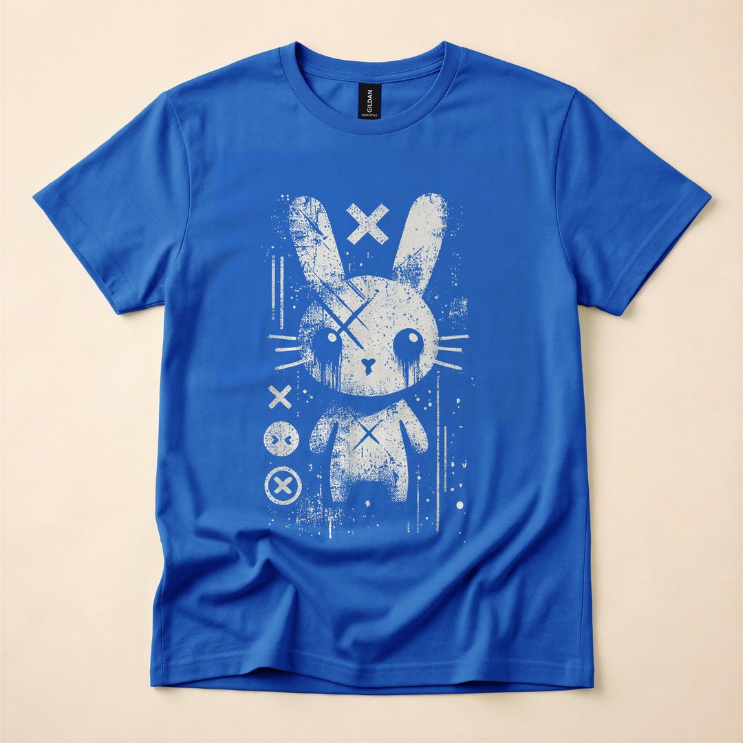 Creepy Cute Goth Bunny Kawaii Horror Rabbit T-Shirt - photo 3